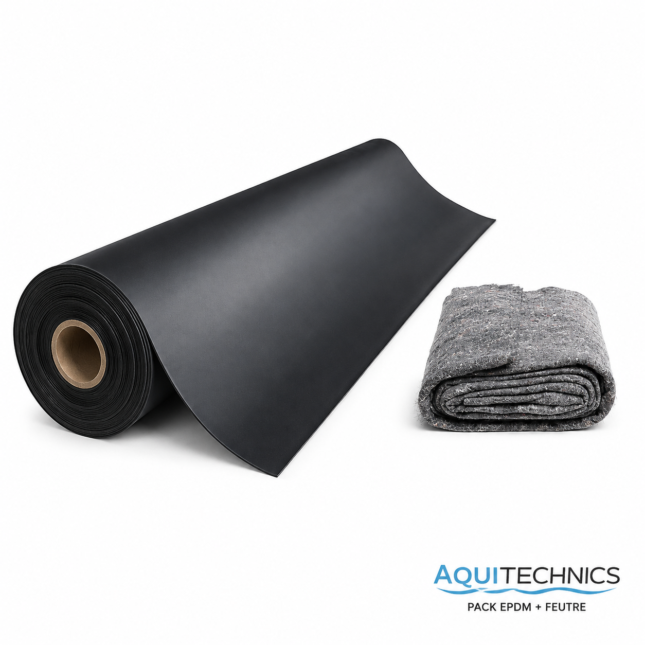 Pack Bâche EPDM + Feutre Premium 400G/M² - Aquitechnics - Meilleure qualité du marché ! (Prix au M²) - Pondgard Quality