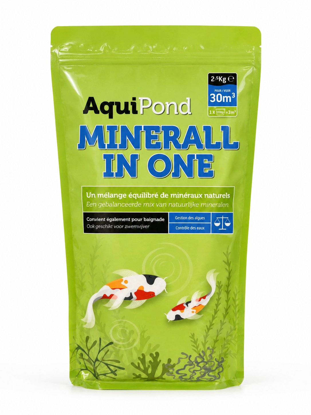 Minerall in One Aquipond - Augmente GH & KH simultanément - 2.5KG pour traiter 30M³
