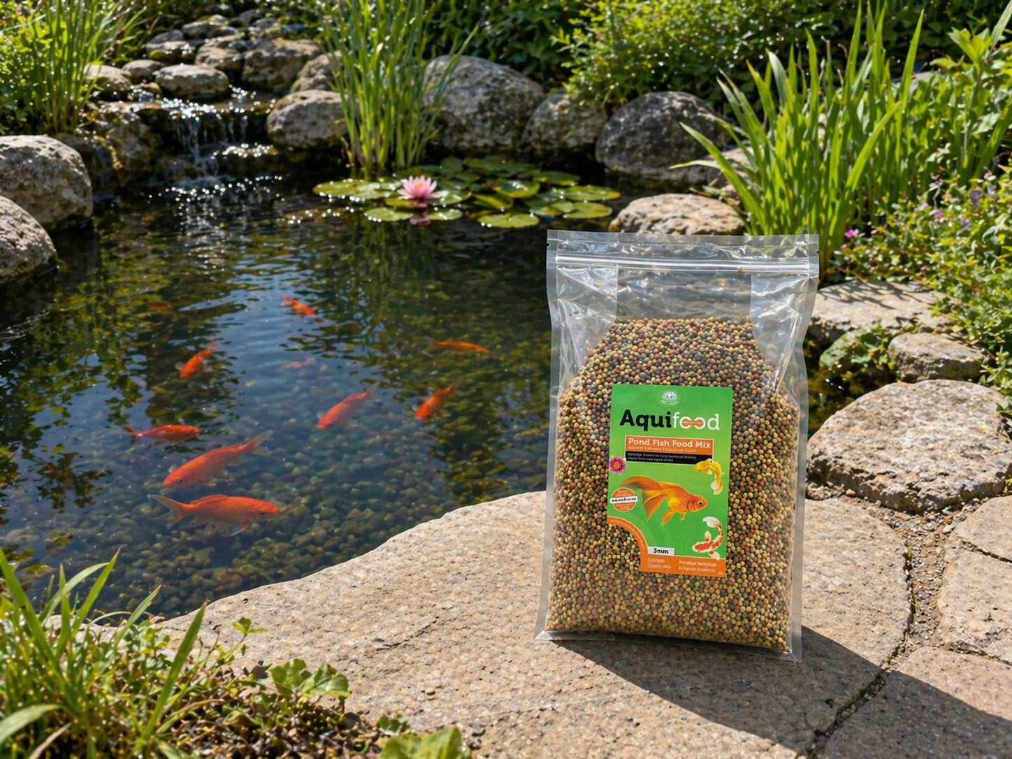 Aquifood Pond Fish Food Mix - Goldfish Floating - 3MM - 1,8KG - Flottant