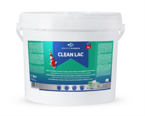 Clean-Lac 12kg pour 800m² - Bactéries pour étang naturel - Eau claire & réduction de la vase et des algues