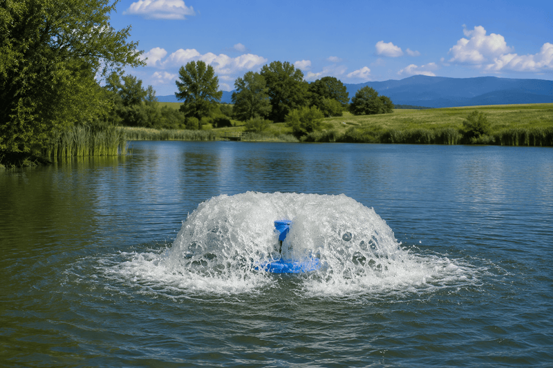 Aérateur de surface haute performance pour étang naturel - Oxygénateur de Surface Aquitechnics