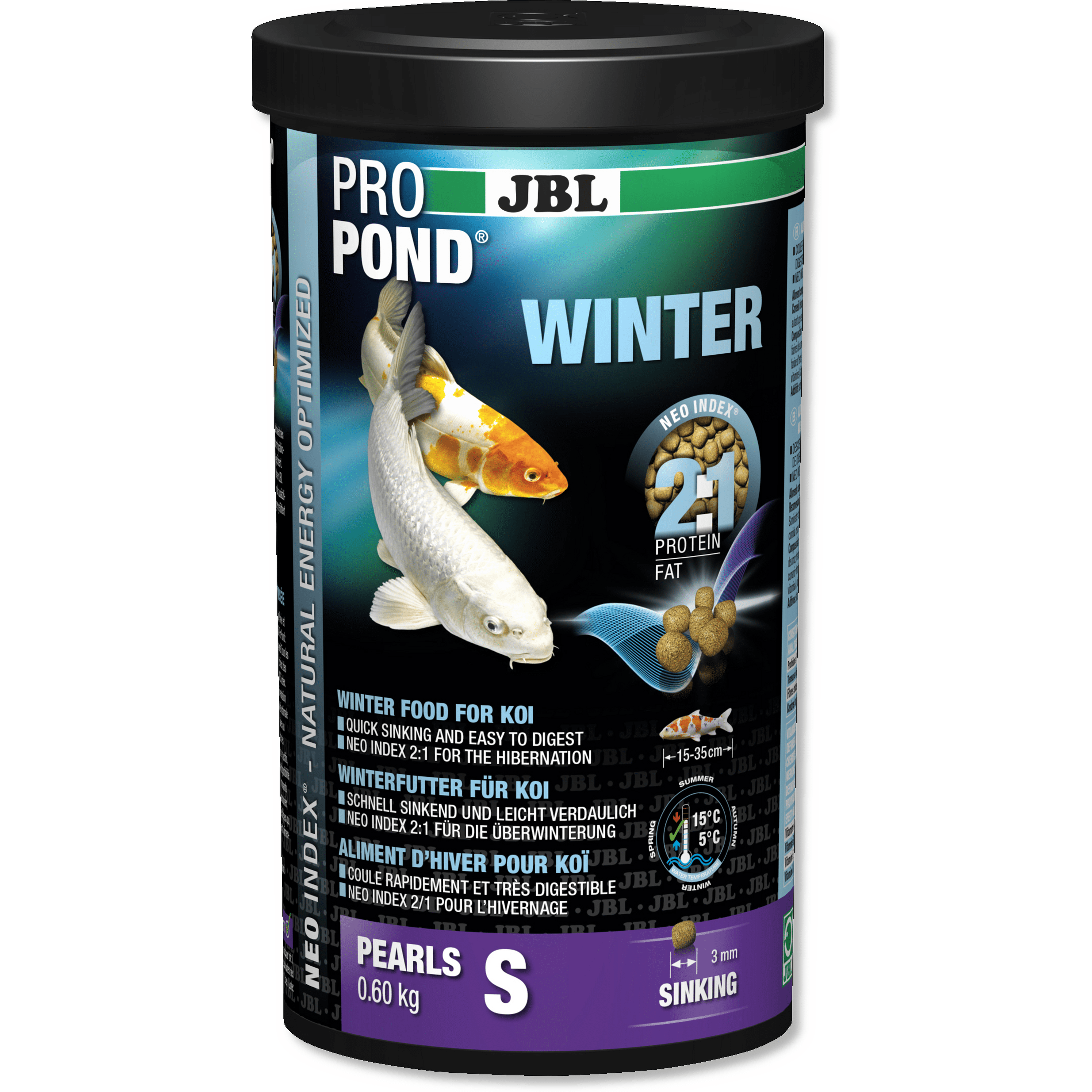 JBL JBL ProPond Winter - Small 0.6kg - Nourriture d'hiver pour koïs de petite taille 4014162043696 4134081