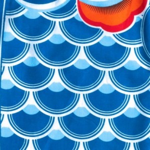 Koinobori Bleu Océan (S) - 70CM X 26,4CM - Coton Bio by Madame Mo