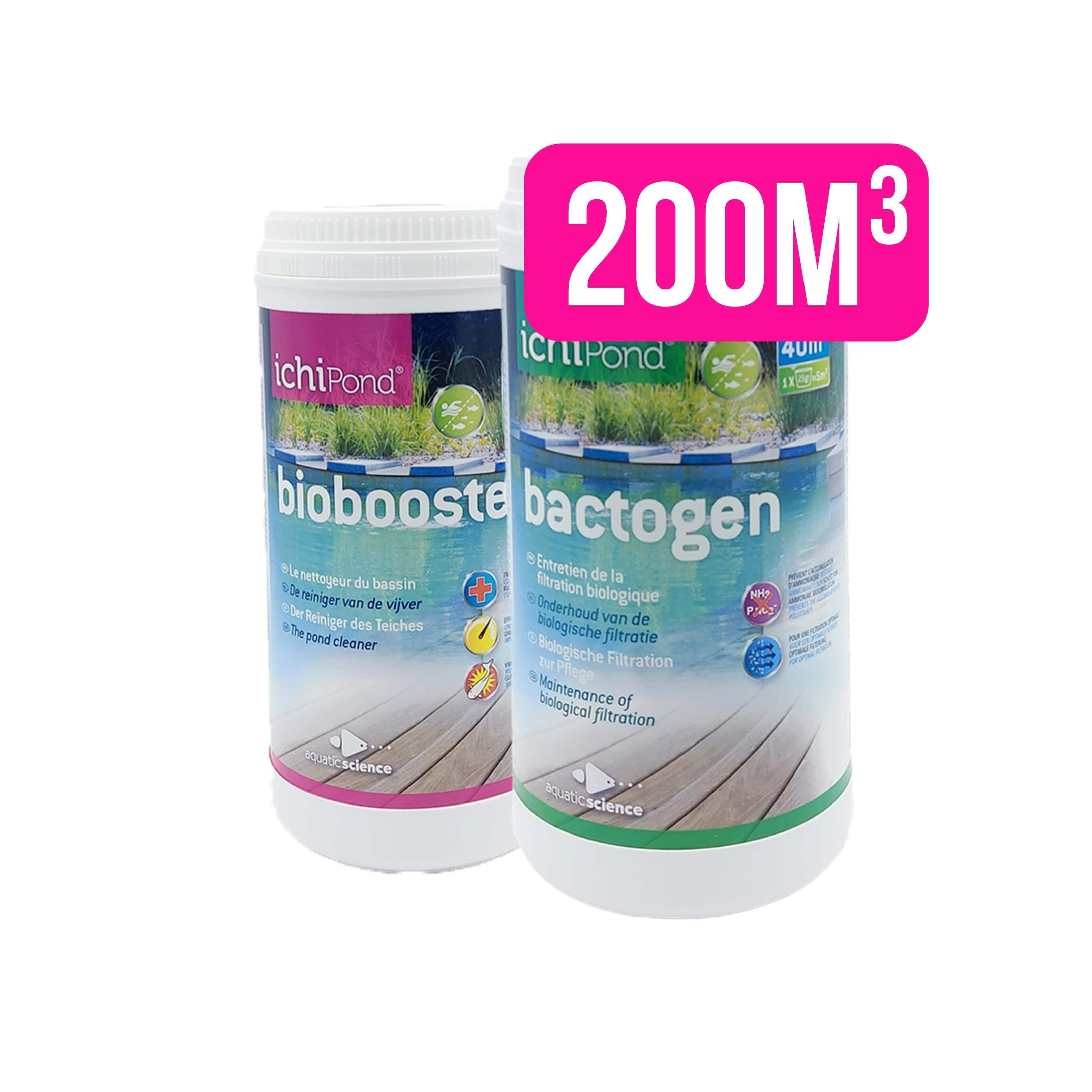 Aquatic Science Qualité d'eau PACK Biobooster+ 200m³ + Bactogen 200m³ - Idéal pour un entretien complet