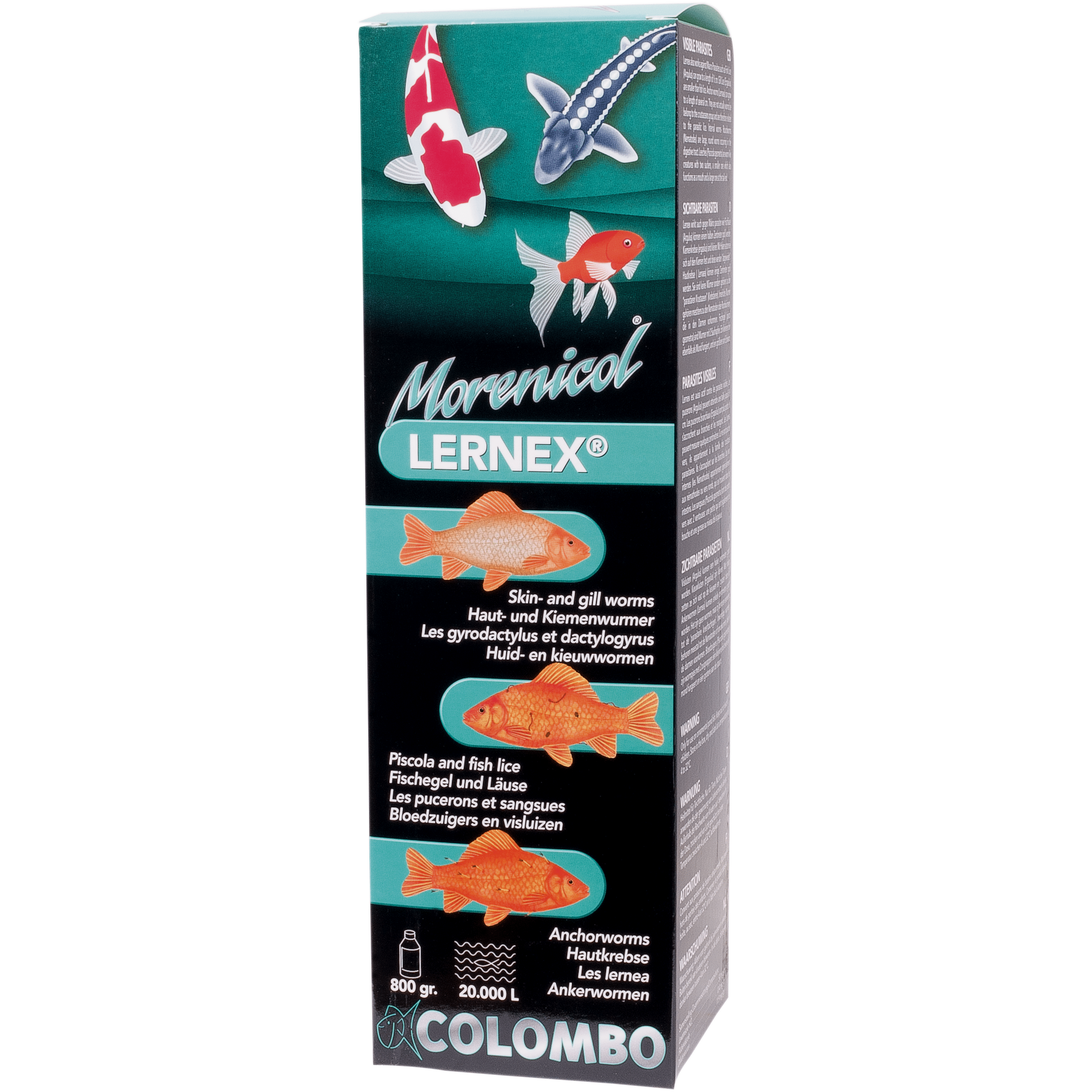 Colombo Traitements Lernex 400gr/10.000litres - Contre les vers de la peau et des branchies - Morenicol Colombo 8715897025655 05020345