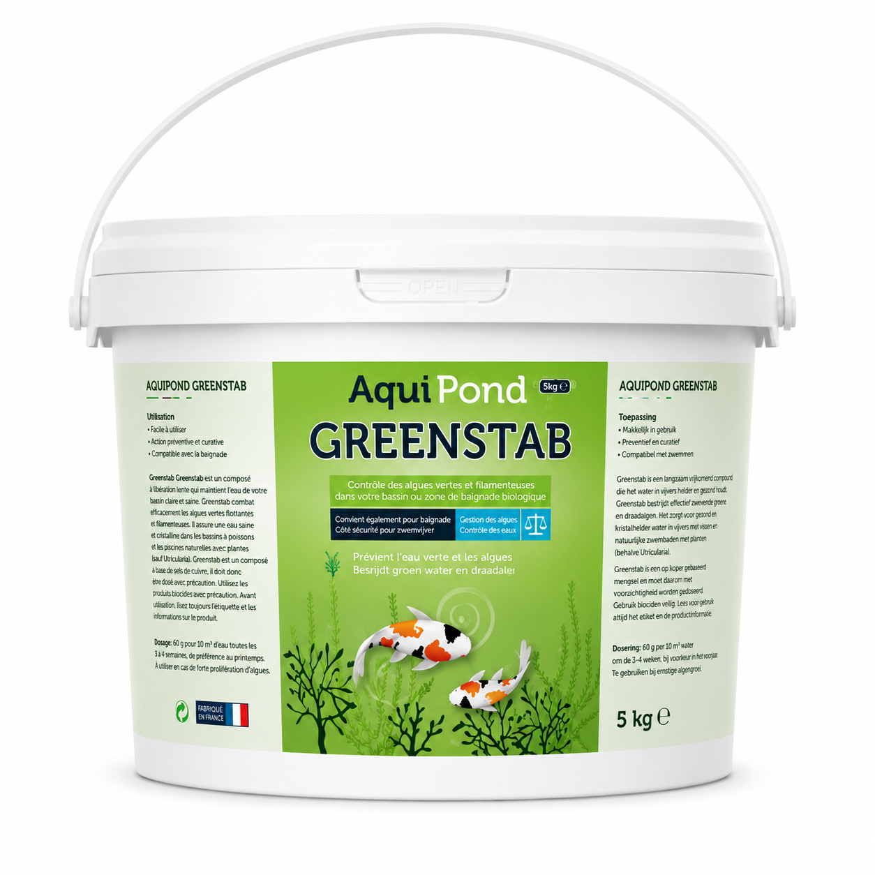 Aquipond Greenstab 5KG - Traitement contre les algues