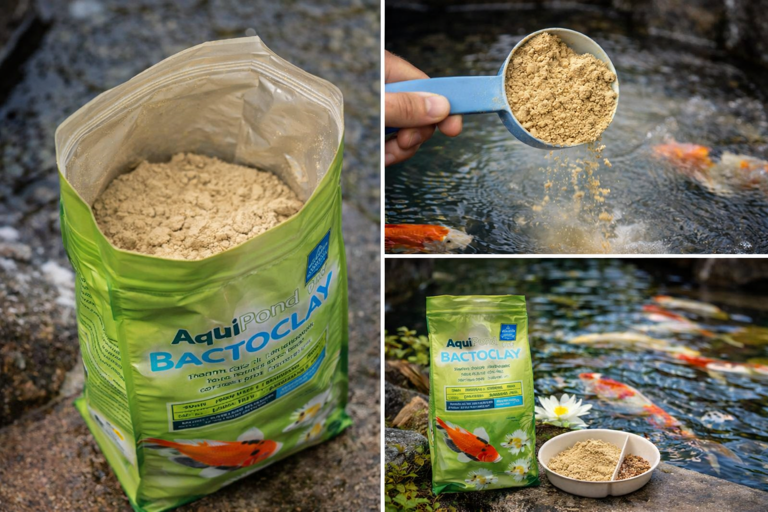 Aquipond BactoClay Clay for Koi Ponds 2kg – Improves water quality and koi health