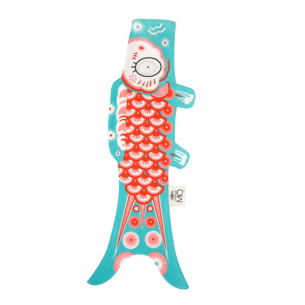 Koinobori Azul luz (S) - 70CM X 26,4CM - Algodón orgánico by Madame Mo