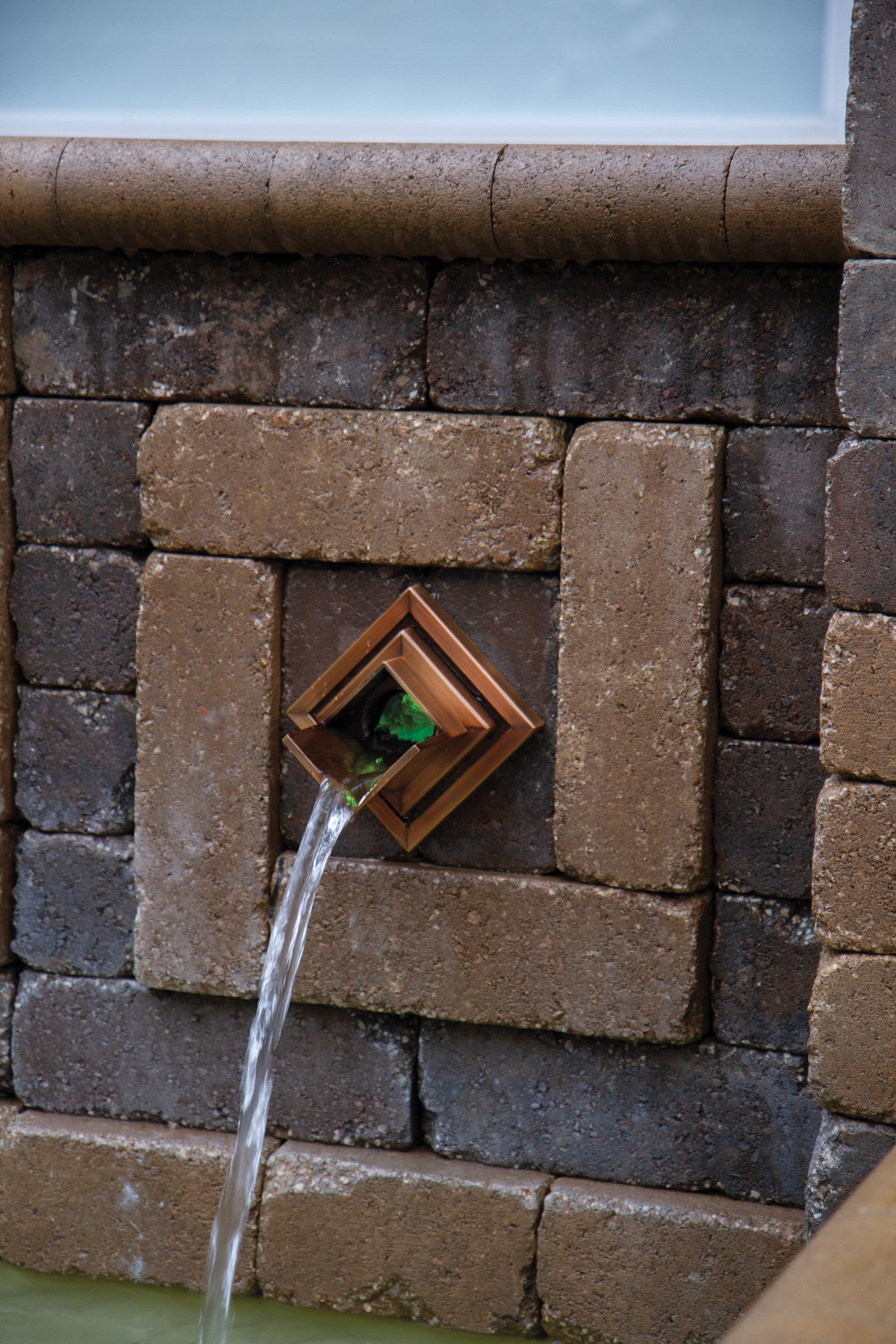 Waterspuwer muur Ruit Koper — référence Oase 84173