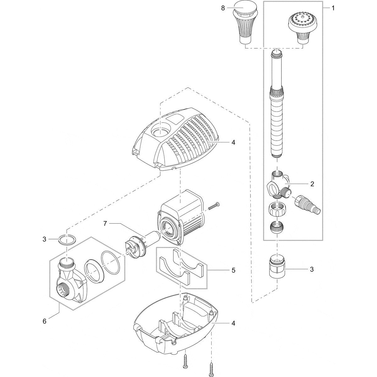 Oase Living Water Pièces détachées pour Aquarius Fountain Set Eco 5500