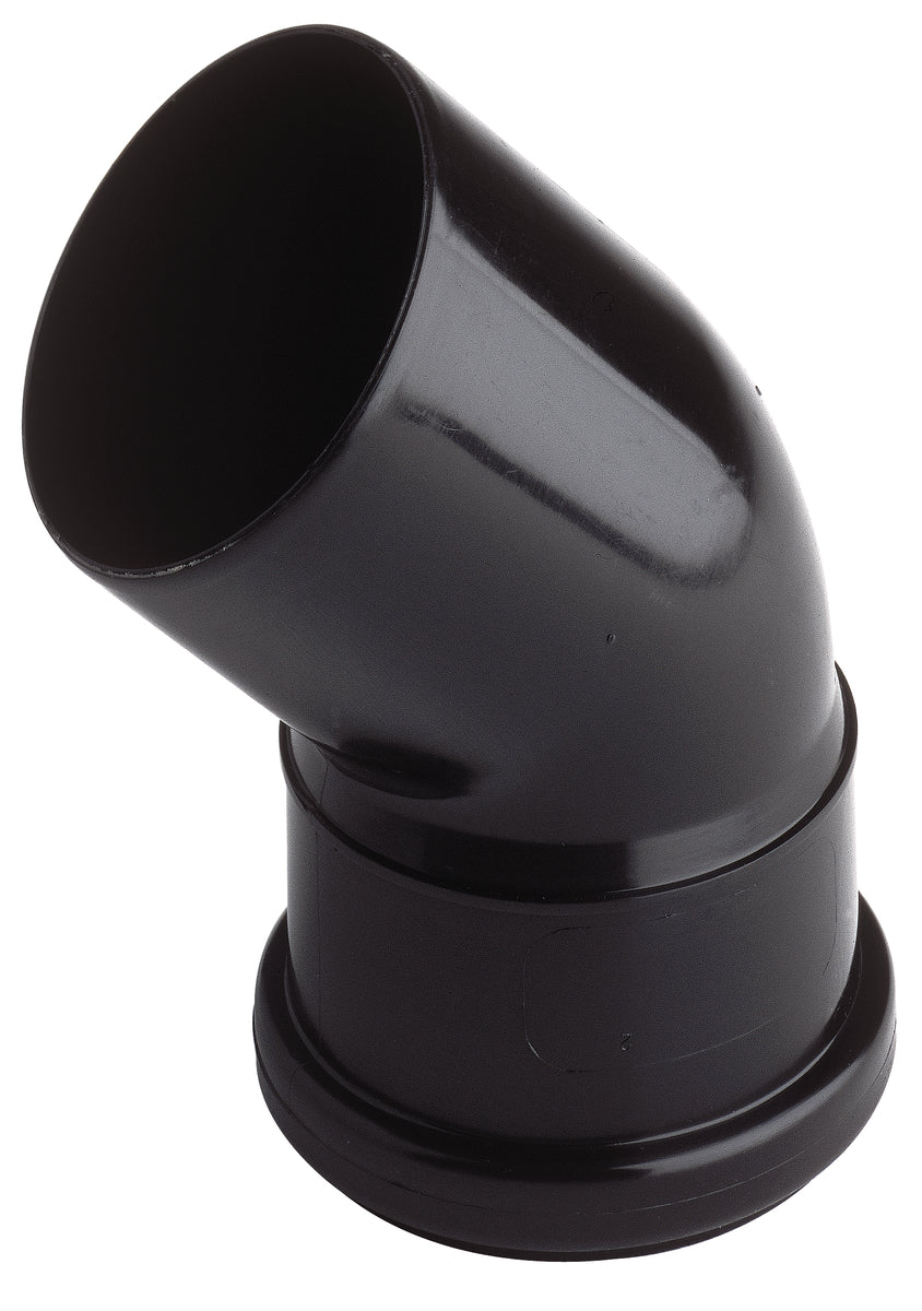Coude de raccordement noir DN 110 à 45° — Verbindingsboog zwart DN110/45°