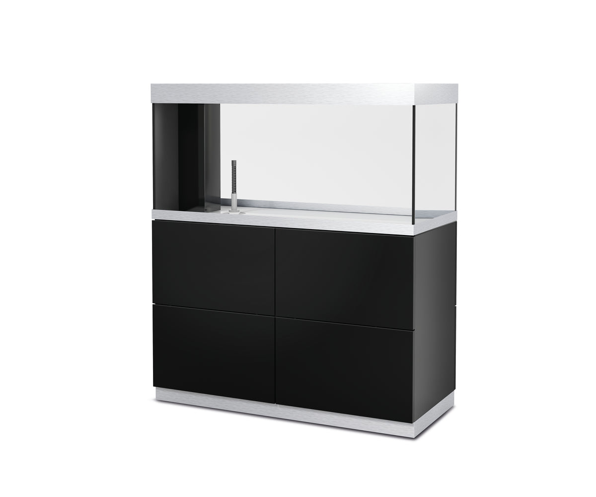 Ensemble HighLine Roomdivider 300 en verre extra-clair noir — HighLine roomdivider Wit Glas 300 zwart