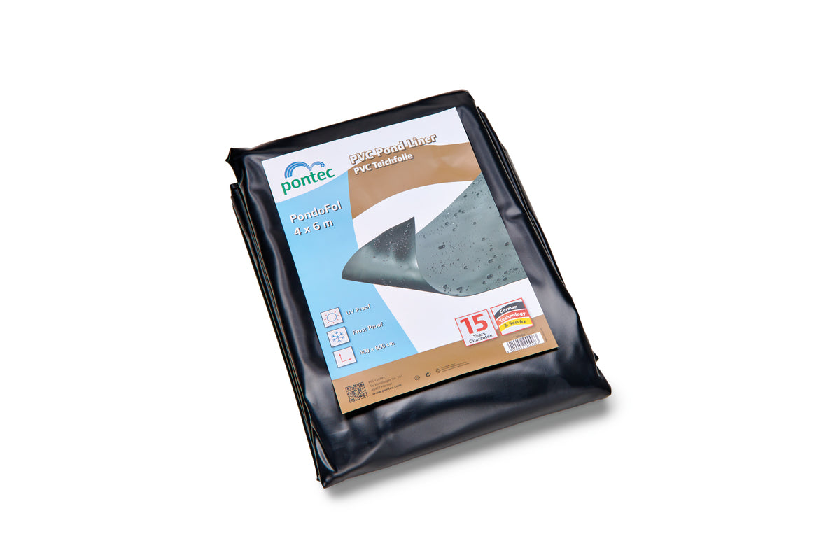 Bâche de bassin Pontec prédécoupée noire 0,5 mm, 4 × 6 m — Pontec zwart Pre-Packed 0.5 mm / 4 x 6 m