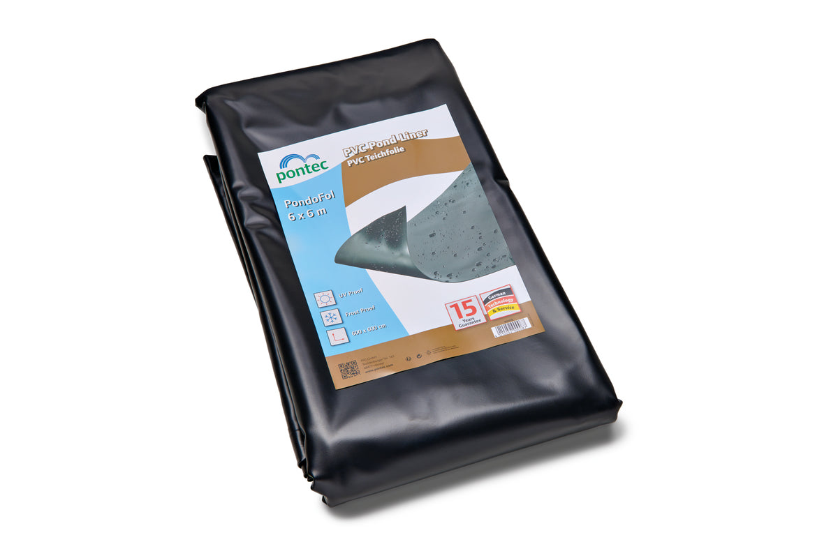 Bâche de bassin Pontec prédécoupée noire 0,5 mm, 6 × 6 m — Pontec zwart Pre-Packed 0.5 mm / 6 x 6 m