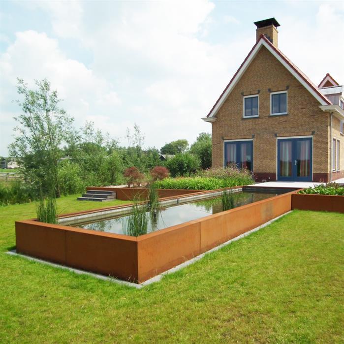 Foudebassin.com Bassins préformés Bassin en acier corten 150 x 800 x 40CM VC10.1
