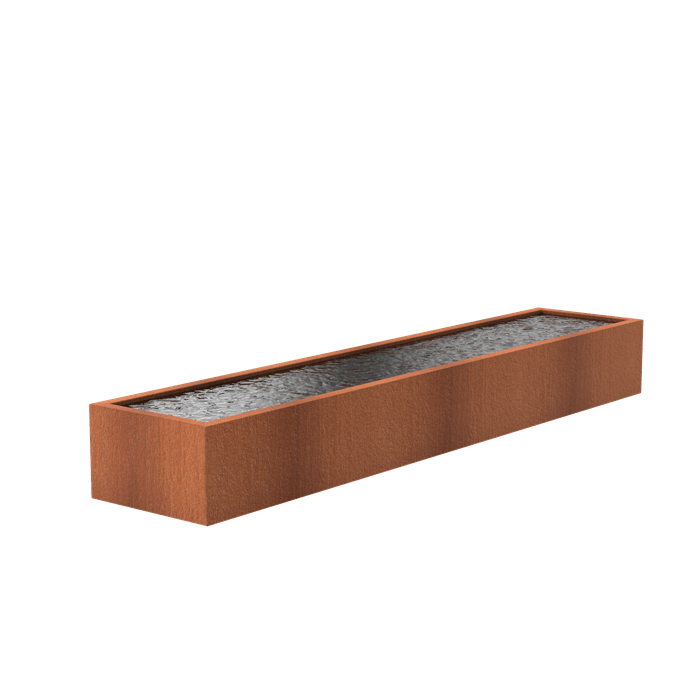 Foudebassin.com Bassins préformés Bassin en corten seul Bassin en acier corten 500 x 100 x 60CM VC2