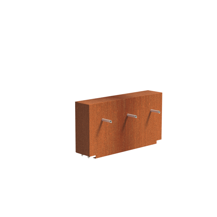 Foudebassin.com Bassins préformés Bassin + Jets 3 tuyaux (120x25x60CM) avec pompe Bassin en acier corten 250 x 1200 x 40CM VC8.1+VCM1.5.3