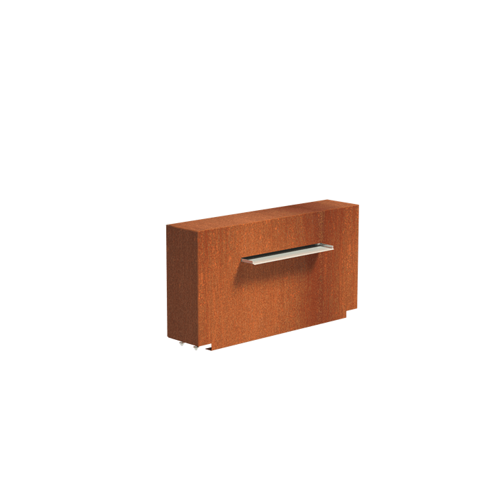 Foudebassin.com Bassins préformés Bassin + Lame d'eau (120x25x60CM) 60CM avec pompe Bassin en acier corten 120 x 800 x 40CM VC11.1+VCM1.5.600