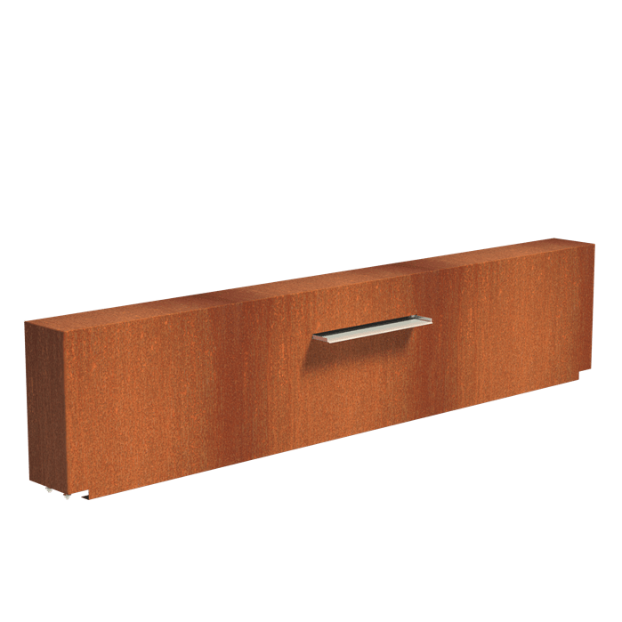 Foudebassin.com Bassins préformés Bassin + Lame d'eau (300x25x60CM) 60CM avec pompe Bassin en acier corten 300 x 800 x 40CM VC7.2